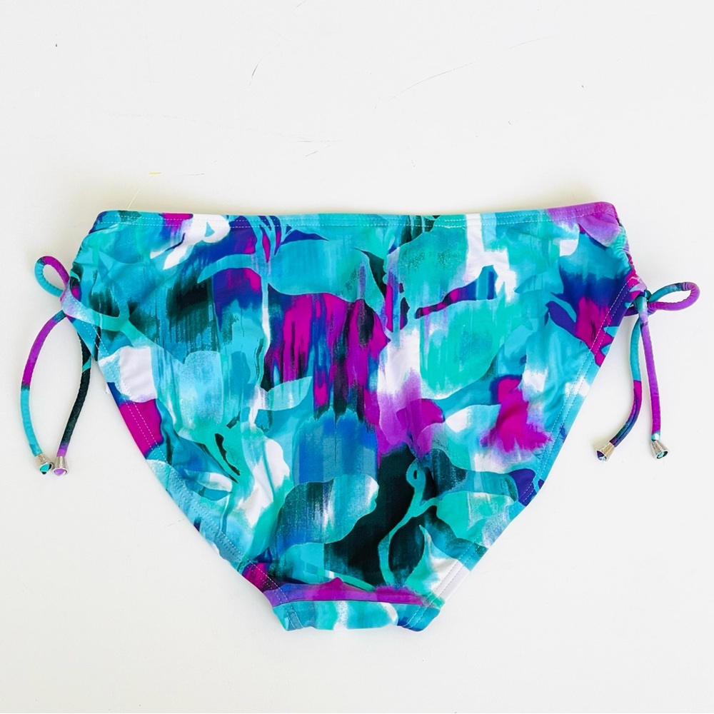 Maidenform Swimwear Hi-Waist Bikini Bottom Vibrant Multicolor Stretch Scrunch - Picture 3 of 9